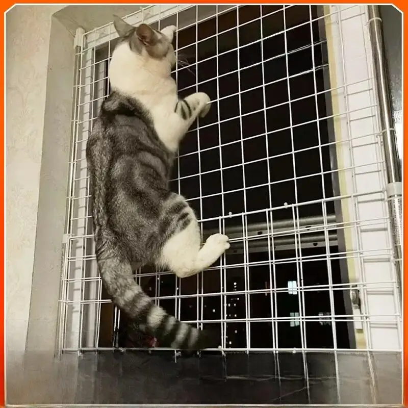  Proof Window Screen Iron Wire Mesh Balcony Guardrail Leakage Prevention Covering Pet Safety Protection Net Foldable Design