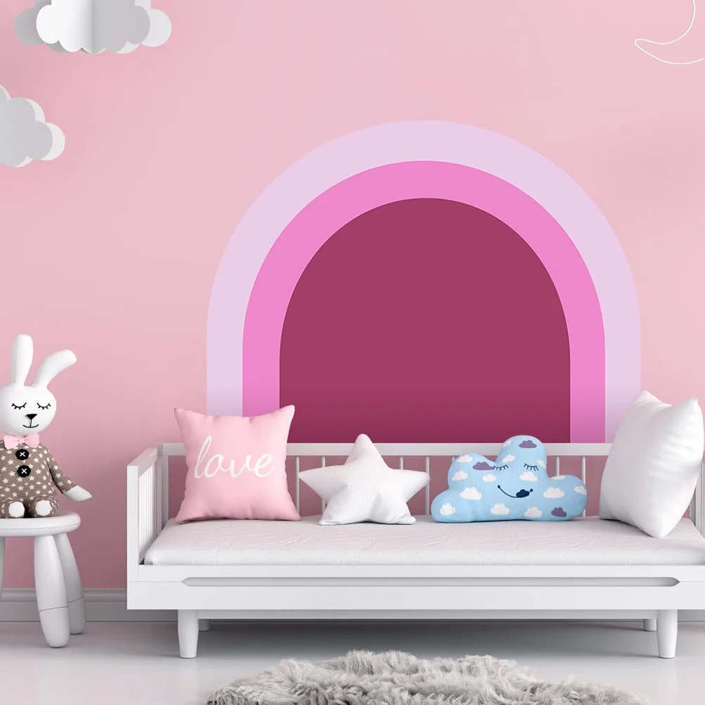 

Geometric Wall Sticker Arch Violet Decor Wallpaper Removable Decals Peel Stick Home Bedroom Living Room Nursery Mural