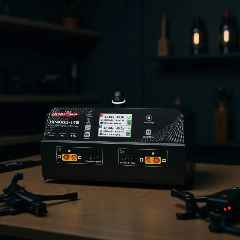 

Зарядное устройство UltraPower UP4000-14S с двумя каналами, 4000 Вт, для LiPo/LiHv аккумуляторов, регулируемое 5-40А, с балансировкой 1.5А для 6-14S высоковольтных батарей