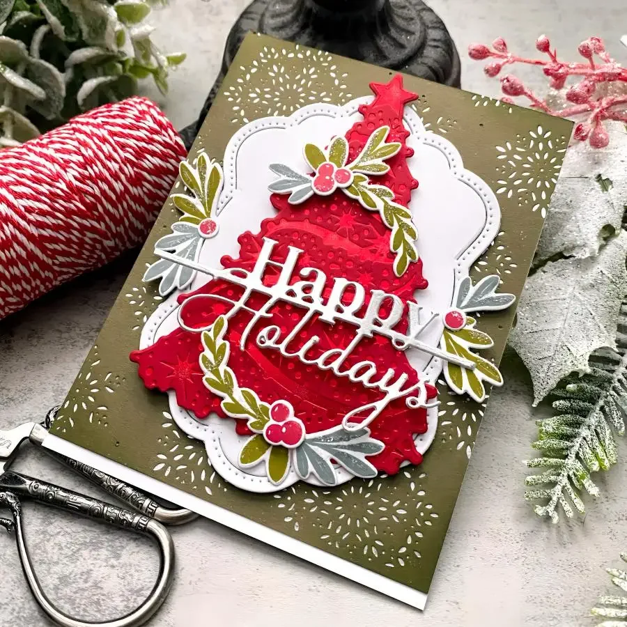 Christmas Tree Angelic Stained Glass Windows Metal Cutting Dies Hot Foil Stencil For DIY Scrapbook Diary Cut Make Card 2024 New