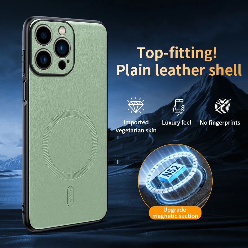 

Противоударный мягкий чехол для телефона IPhone 15 Plus 16E 14 13 Pro Max с магнитной беспроводной зарядкой и объективом, защитные кожаные чехлы на заднюю панель