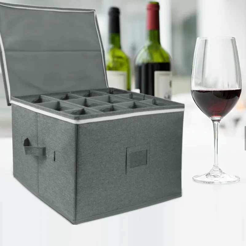 

Wine glass storage box Wine glass storage box with divider Wine box