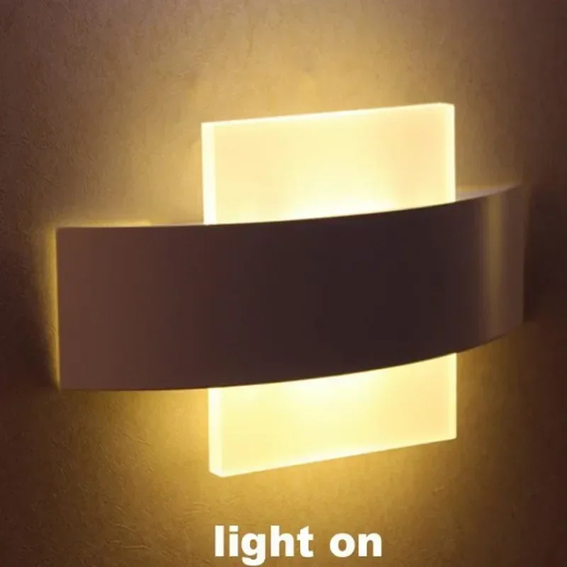 modern LED wall sconce   living room foyer bedroom bathroom  light round square   lamp