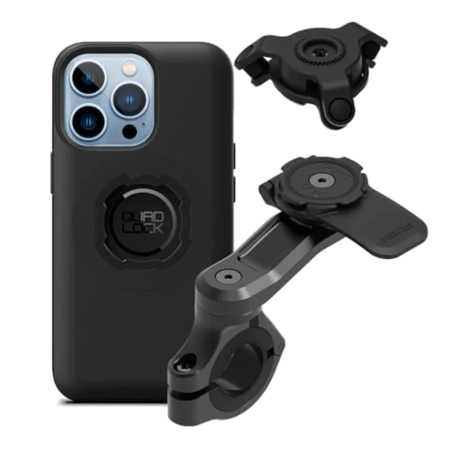 

Комплект для крепления на руль мотоцикла PRO с виброгасителем и чехлом для телефона MAG для iPhone 13 Pro, идеально подходит для дальних поездок