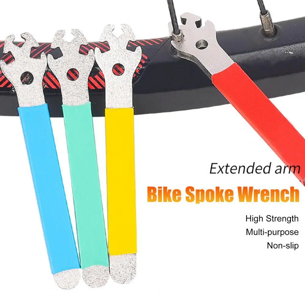 Bike Spoke Tool Extended Arm Design Multi-purpose Labor-saving Non-slip High Hardness Spoke Spanner for Bicycle