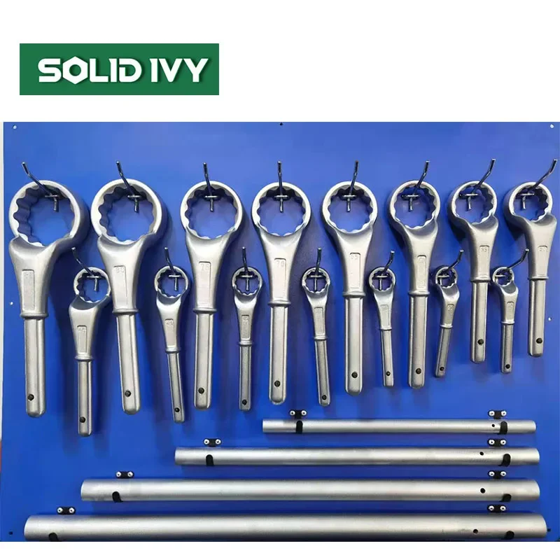 

MANUFACTURER 19PCS DEEP RING SLOGGING SPANNER SET SINGLE ENDED RING SPANNER SET