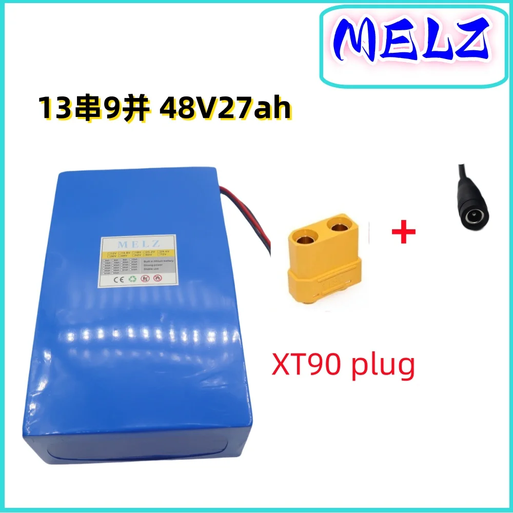 Air Express 48V27ah Power Type Large Capacity Lithium Battery 18650-13S9P High Power Support 48V1000W Motor Use, Free Charger