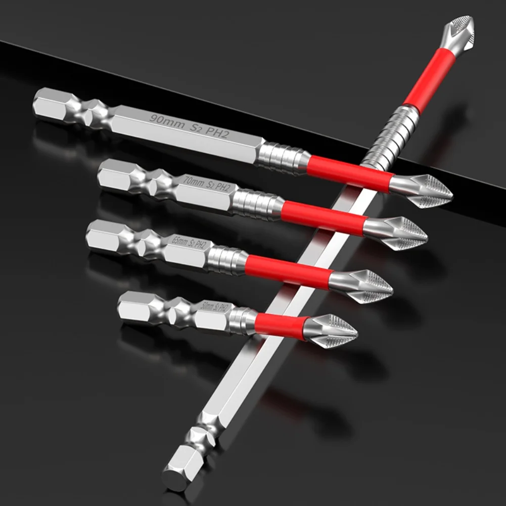 10 قطعة 1/4 بوصة الصليب مفك بت مجموعة 25/50/65/70/90/150 مللي متر سبائك الصلب عرافة عرقوب تأثير مفك أدوات يدوية المنزل 2025 جديد