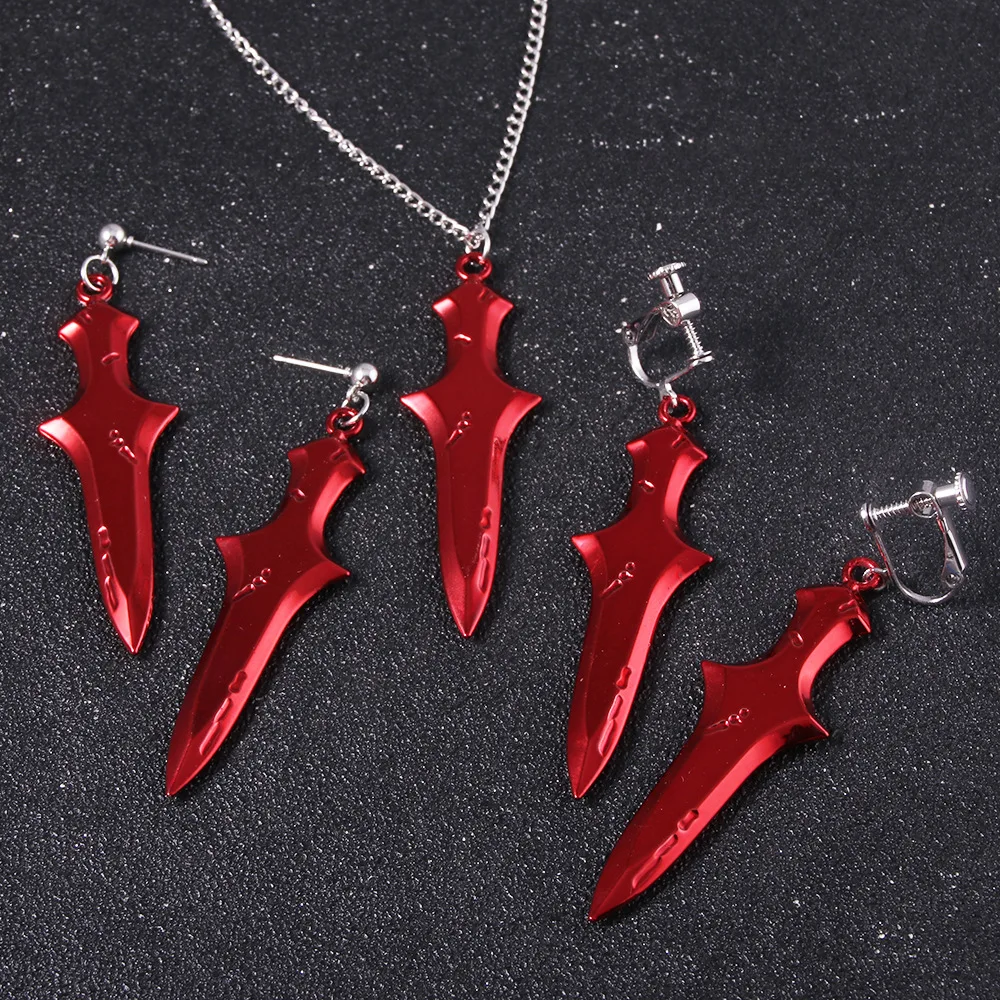 Anime Shaman King Necklace Yoh Asakura Sword Of The Soul Of Budu Model Metal Earring Pendant For Unisex Fans Cosplay Props GIfts view 3