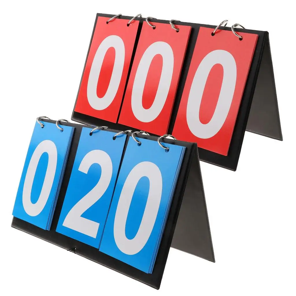 Lightweight Waterproof Flip Scoreboard Small Foldable Sports Scoreboard for Basketball Table Tennis Badminton Football