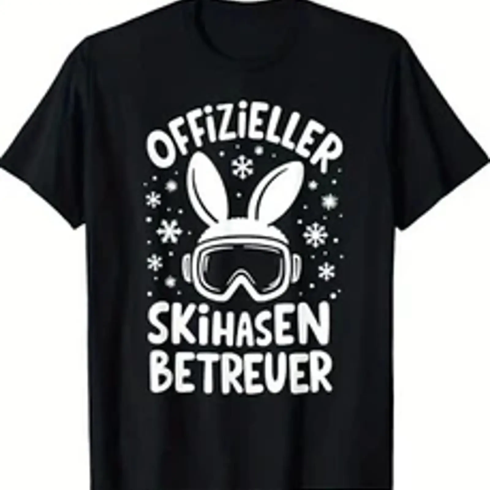 Herren Funshirt Offizieller Skihasen Betreuer Lustiges Après Ski T Shirt vintage Washed Casual designer clothes fashion