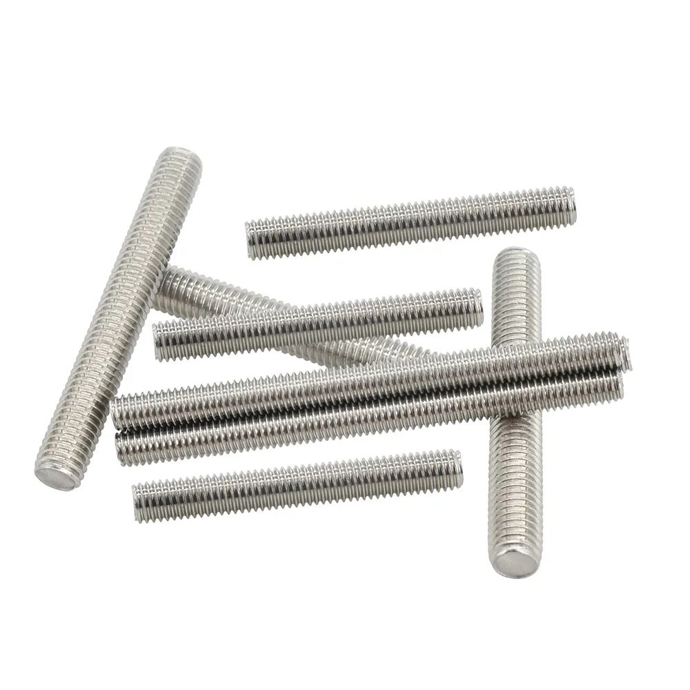 304 Stainless Steel Full Thread Rod Fully Metric Threaded Bar Bolt Screw M8 M10 M12 M14 M16 M18 M20 Fasteners Stud Rods 30-500mm