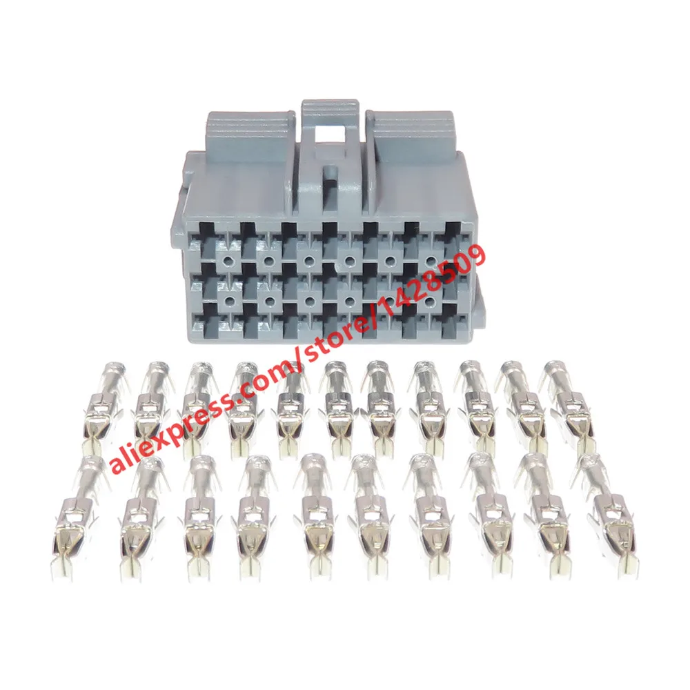 1 Set 21 Pin Grey Auto Power Amplifier Unsealed Socket Car Accessories 1-967625-2 Automobile Plug 967635-1
