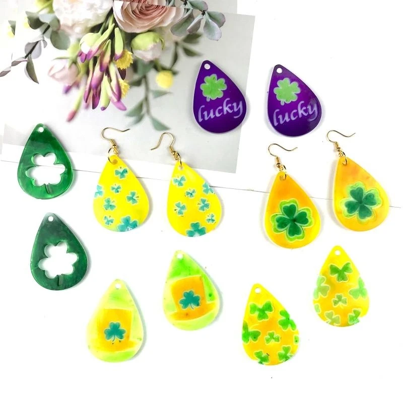 الأزياء والمجوهرات سيليكون قوالب البرسيم الأقراط راتنجات الايبوكسي العفن المسيل للدموع قطرة الشكل