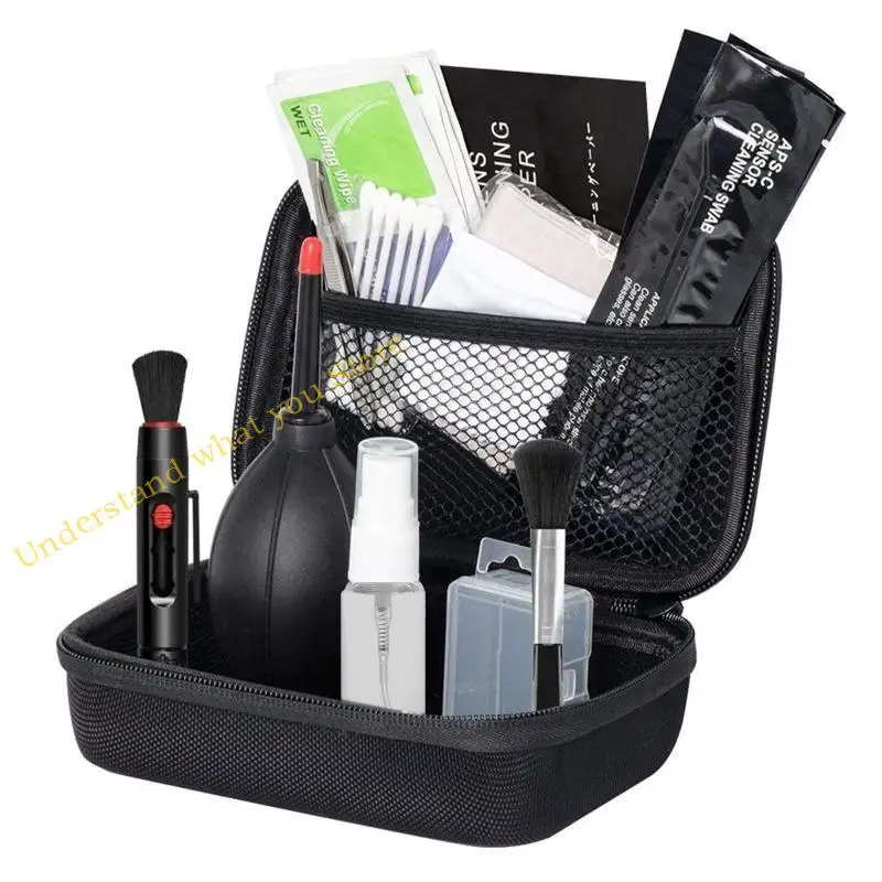 J60A Professional DSLR Camera Cleaning 29-in-1 Camera Cleaner Set Include Cleaning Swabs Cleaning Pen Dust Blower for Sensor