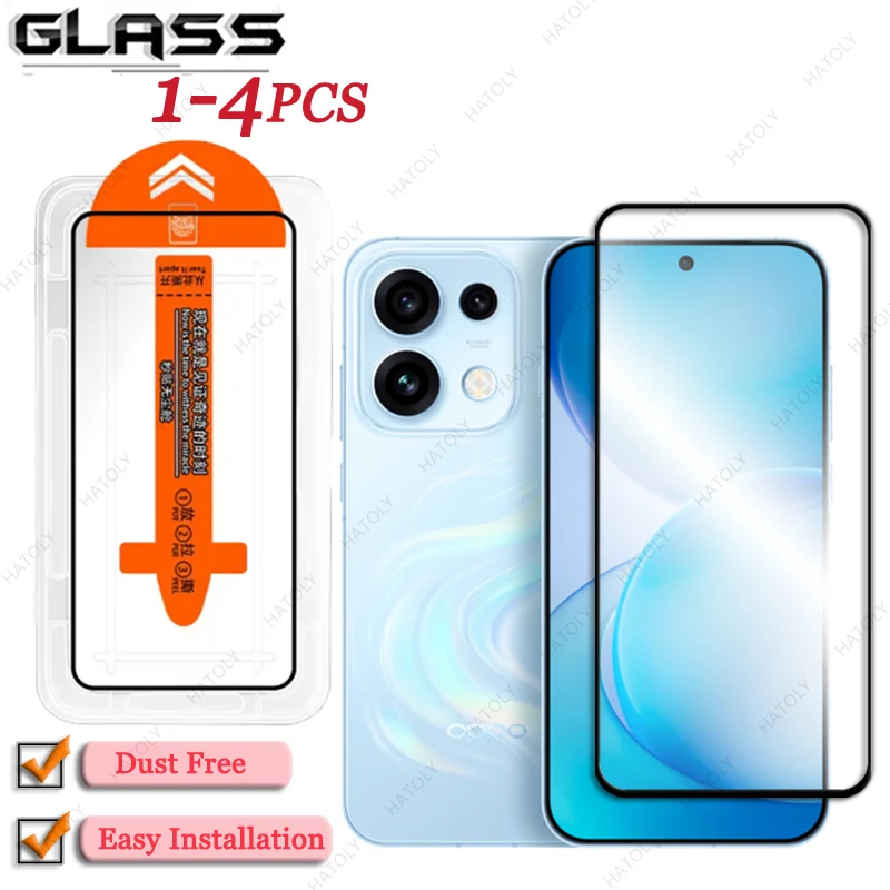 Easy Installation For Oppo Reno16 Glass Dust Free Screen Protector For Reno16 Pro Global Black Edge Protective Film For Reno16