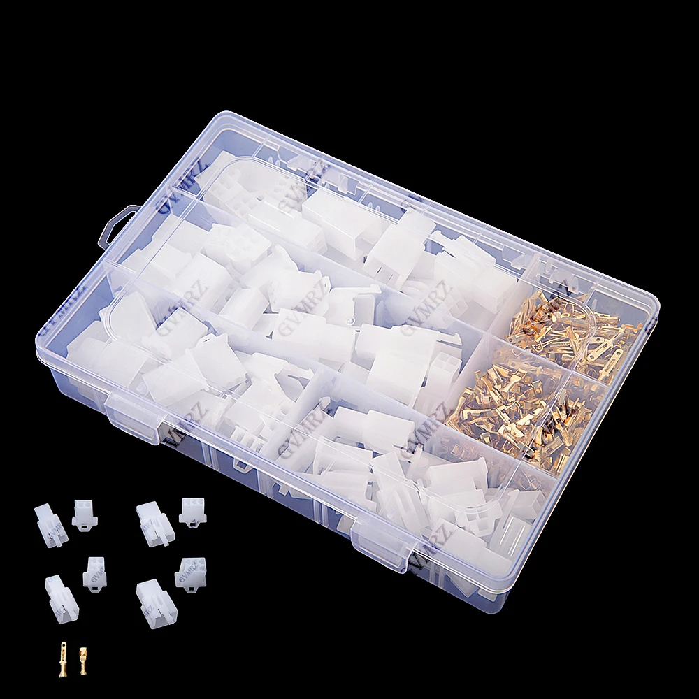 380PCS 2.8mm Pitch 2 3 4 6 Pin Electrical Wire Connector Male Female 2.8 Plug Cable Terminal Plug Kits for Car Motocycle Bike 2P