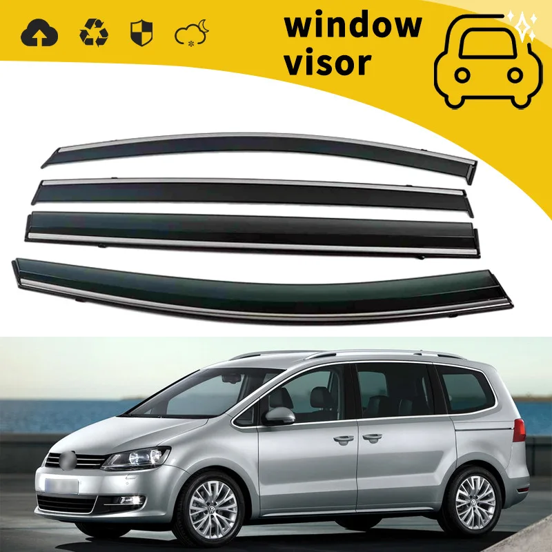 Suitable for Volkswagen Sharan rain shield car door sunny rain shield window rain eyebrow rain shield modification decoration