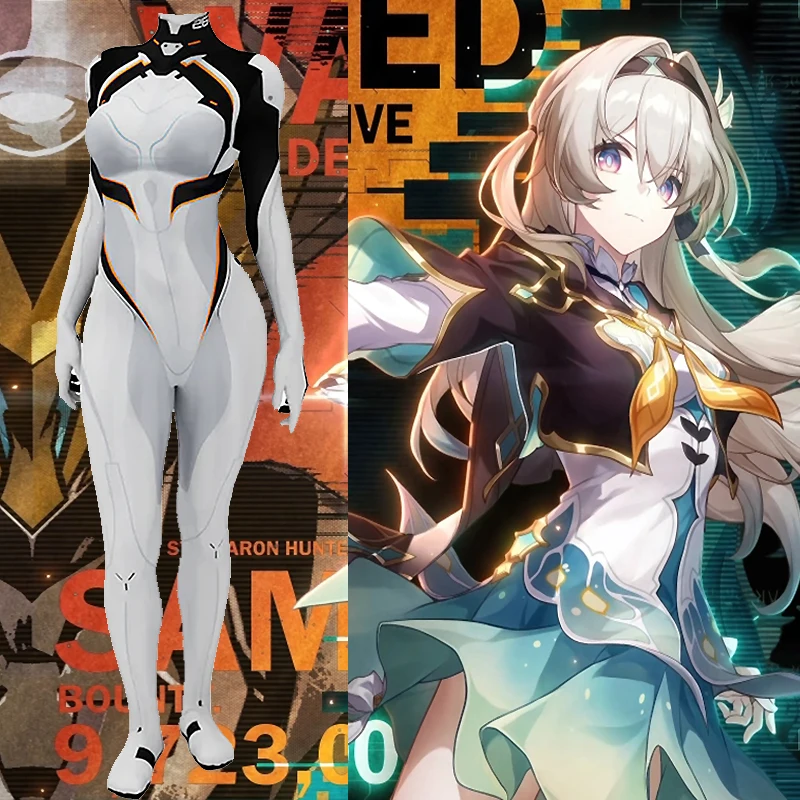 

Боди из спандекса зентай, костюм светлячка на Хэллоуин для взрослых, Honkai Star Rail, комбинезон Firefly, боевой костюм супергероя для косплея