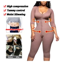Full Body Colombian Girdles Shaper High Compression Bodysuits Postoperative Postpartum Lipo Arm Slimmer Waist Reducing Shapewear - Image 4