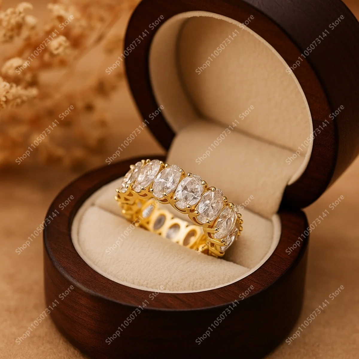 

Fashionable Light Luxury Star Charm Dream Elliptical Zircon Ring Party Versatile Jewelry for Men and Women - Lover Gift