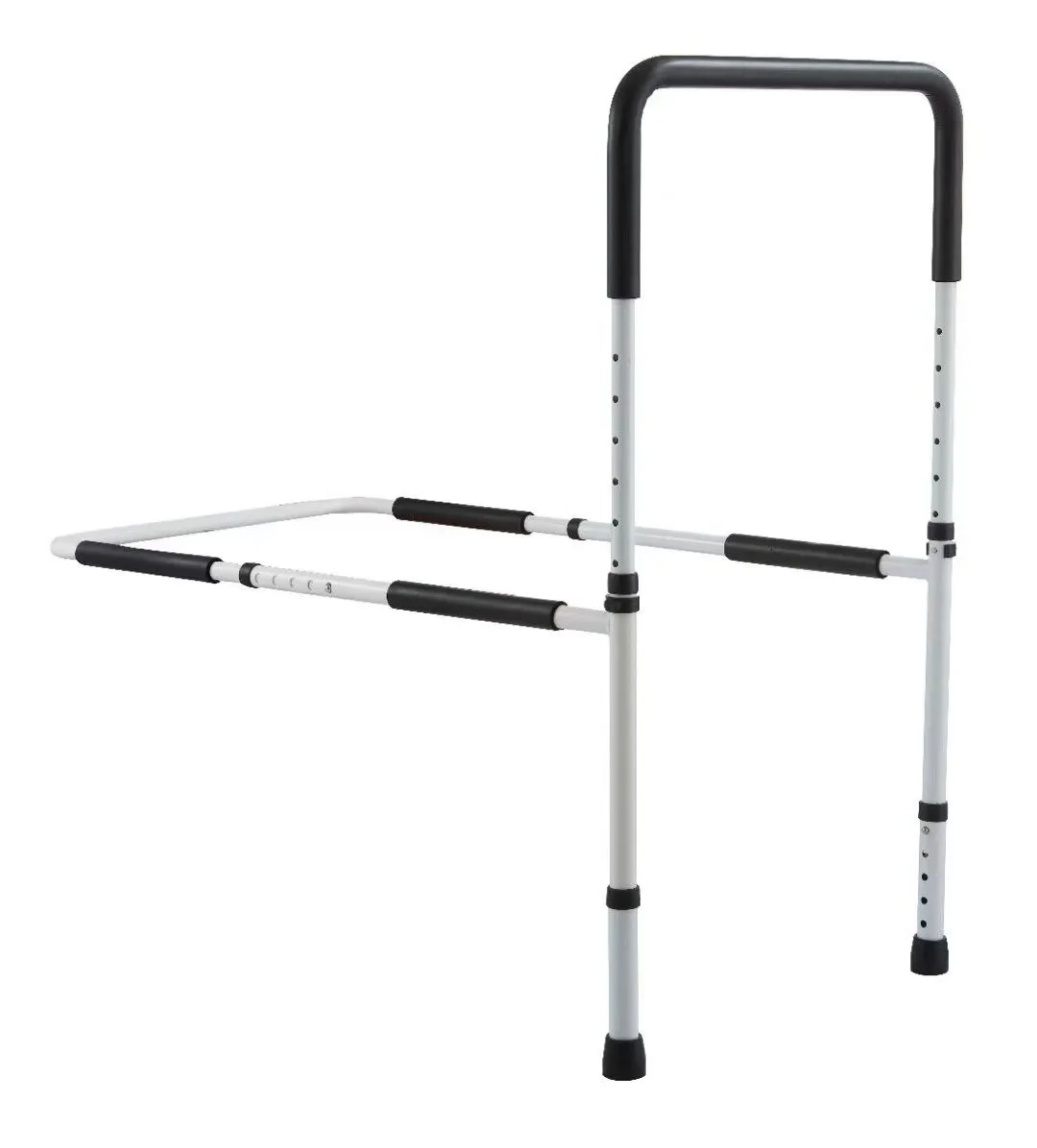 قضبان السرير لكبار السن البالغين، ارتفاع أمان قابل للتعديل، سكة مساعدة للسرير لكبار السن، قضيب إمساك بجانب السرير مع جيب تخزين #1
