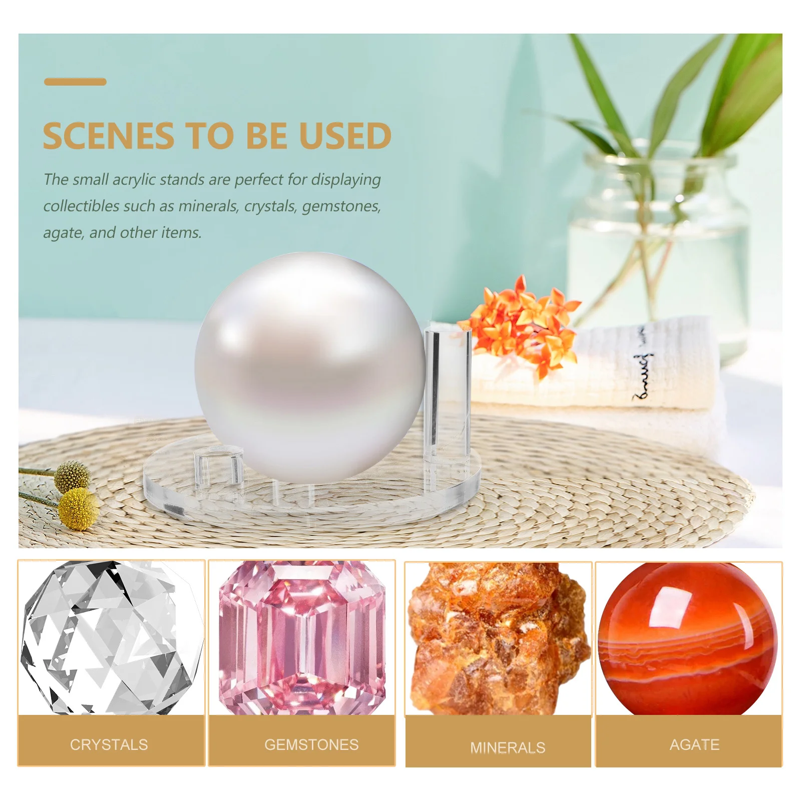 

Display Stand Clear Small Pedestal For Perfume Display Stand Jewelry Rocks Crystal Organizer Rack