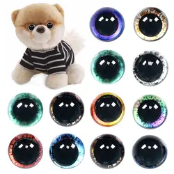 10pairs Stuffed Toys PartsEyes Crafts 6mm-20mm Plastic Safety Glitter Crystal Eyes Crafts Bear Animal Dolls Puppet Accessories