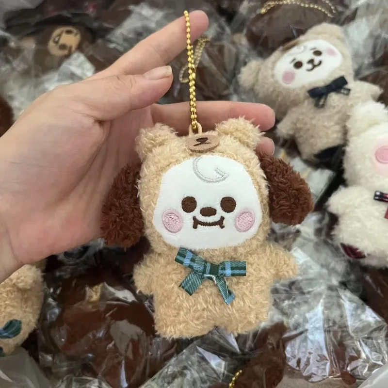Bt21ed اليومية المحدودة سلسلة تاتا شيمي منقوشة أفخم دمية زوجين حقيبة مدرسية قلادة لطيف الكرتون كوكي كويا دمية المفاتيح هدية