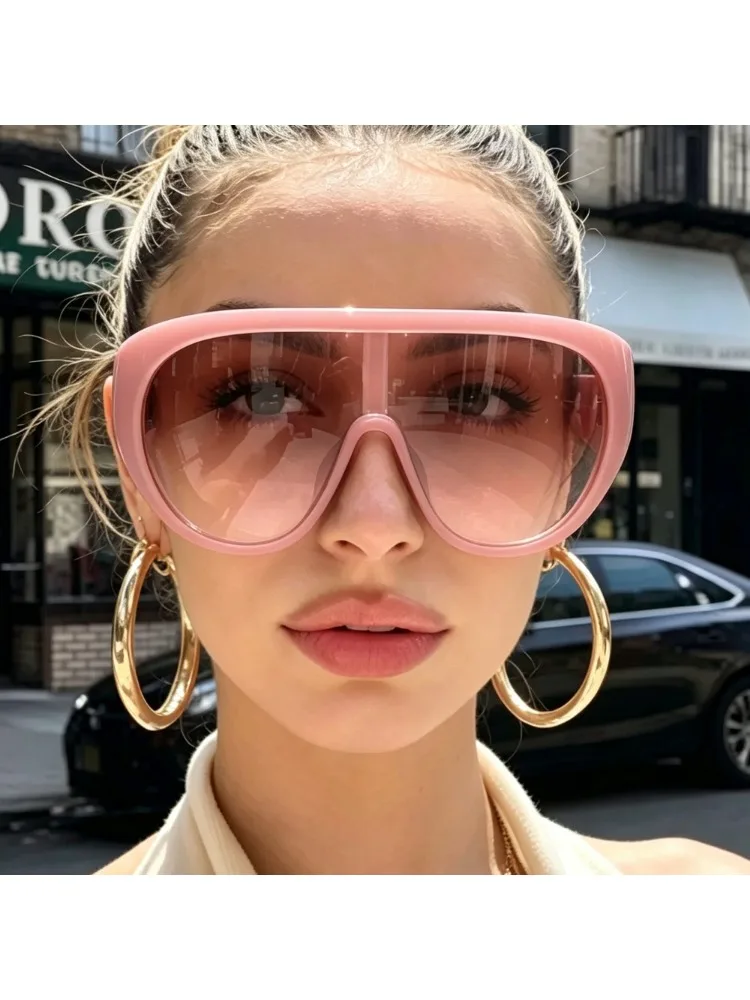 AliExpress NONE New Fashion Large Frame Sports Protective Sunglasses Men and Women Trendy Personalized Sun Glasses Outdoor Cycling Eyewear