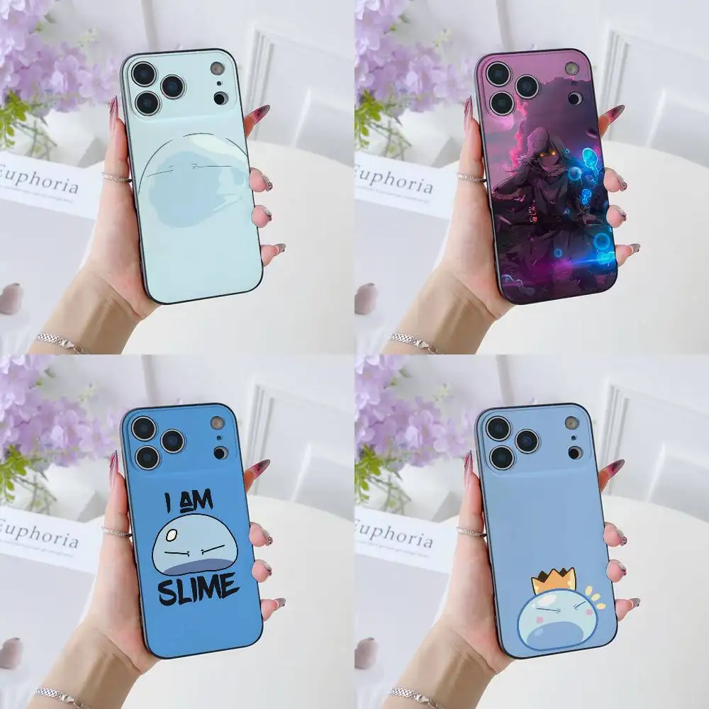 Anime R-Rimuru Tempest Handyhülle für iPhone 17 16 15 14 13 12 11 Pro Max Plus Air Mini Schwarz Silikon weich