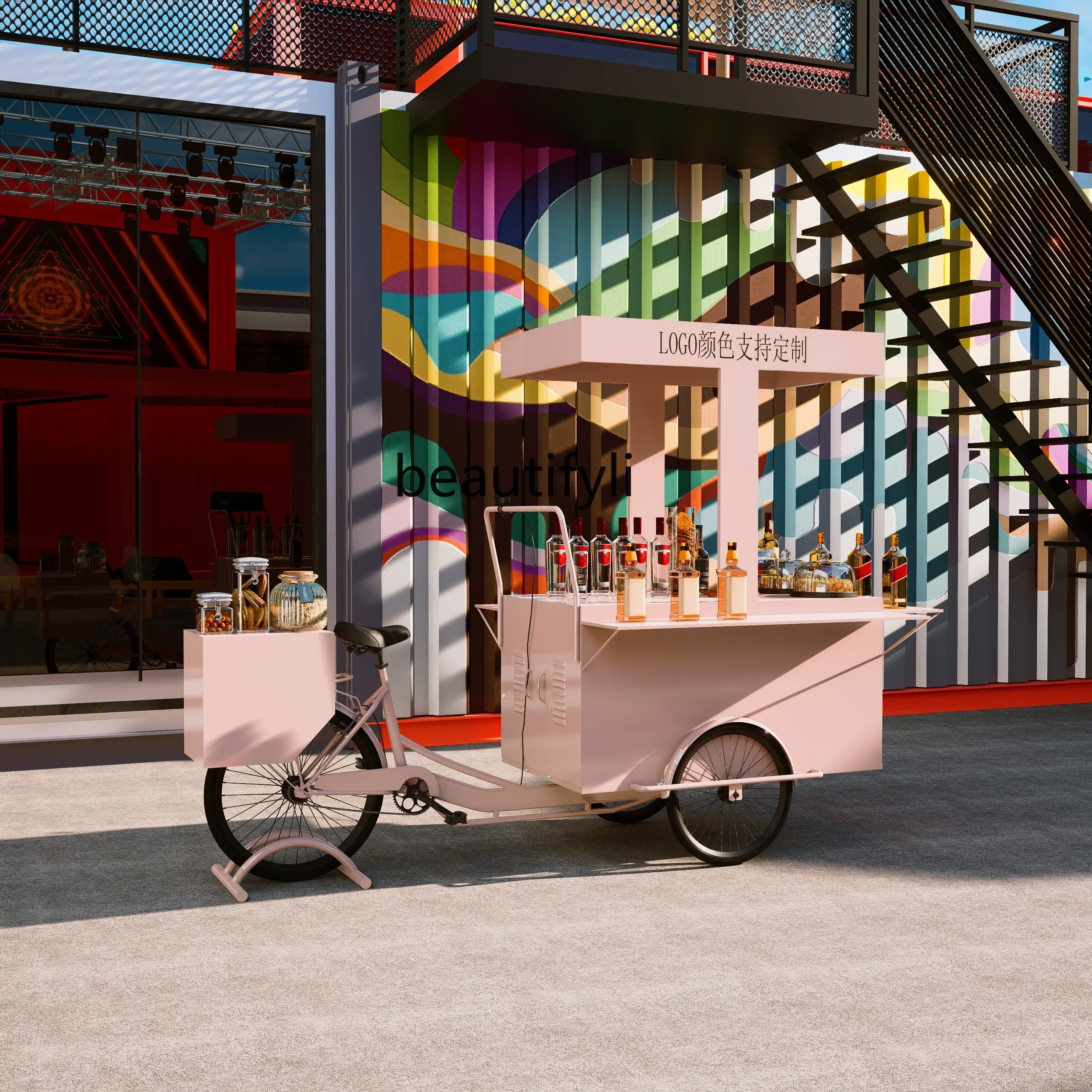 Z189  AA Night market stall special car custom three-wheeled mobile commercial multi-functional snack car advanced bicycle
