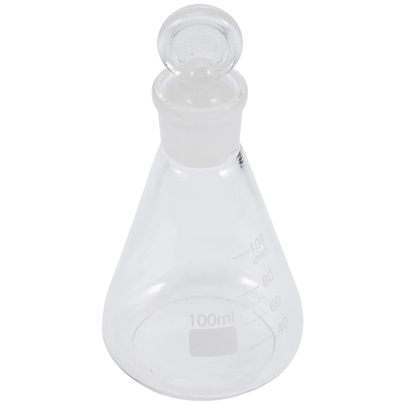 

Chemistry Glassware Erlenmeyer Flask with Stopper Laboratory Equipment Sealable
