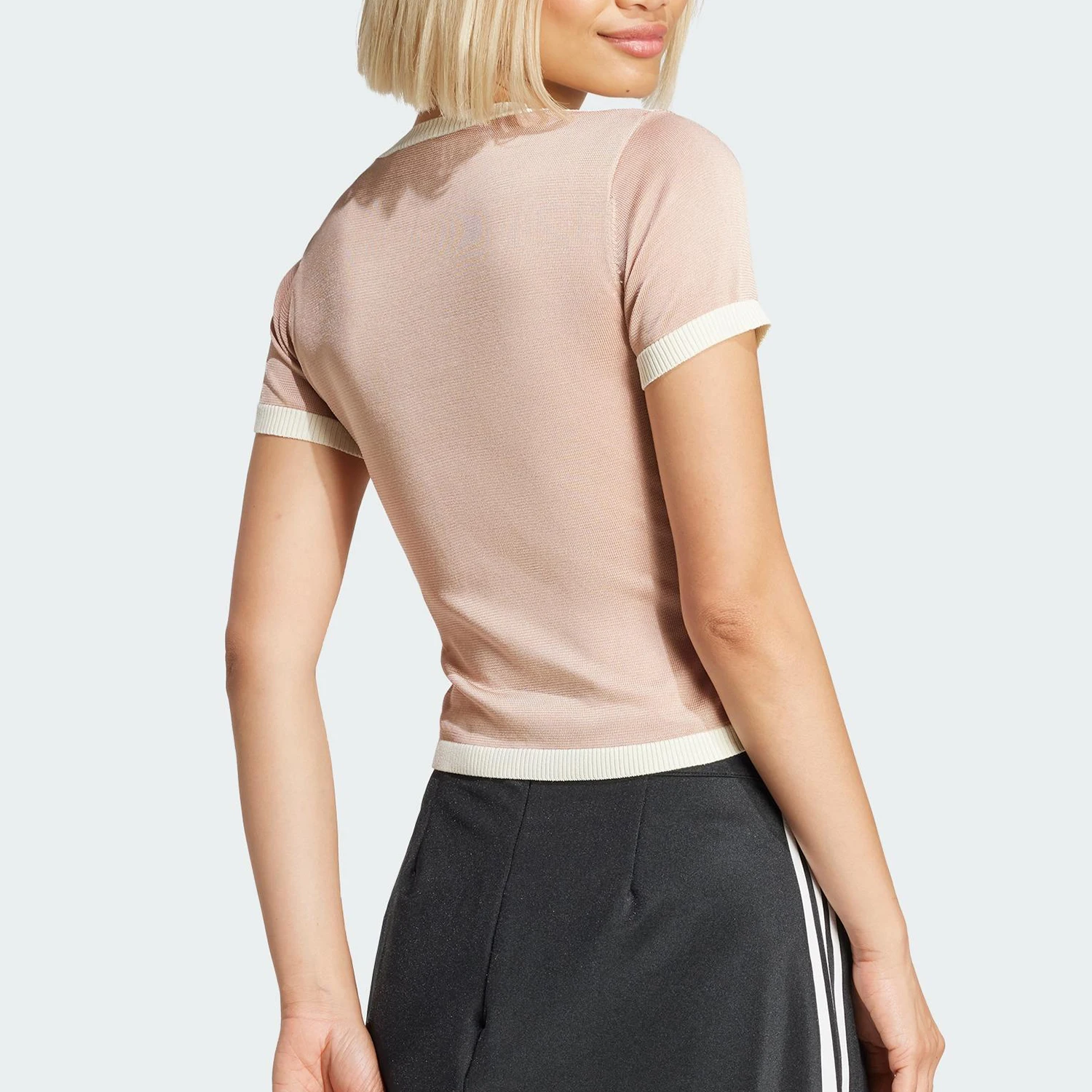 Adidas Authentic Three Leaves Women's Three Stripes Short Style Breathable Short Sleeve JJ0962