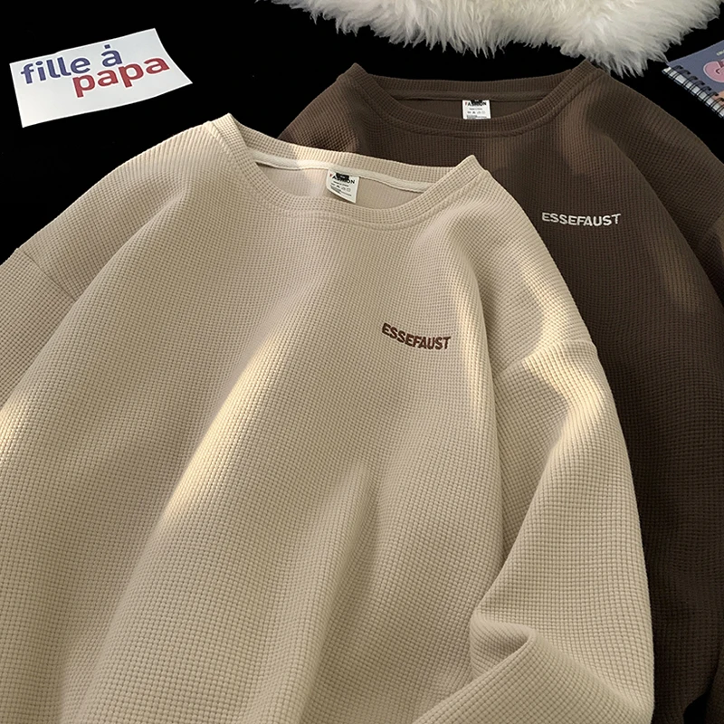 

Мужская толстовка оверсайз с вышивкой в американском стиле, весна-осень, плотная, с капюшоном, модный бренд, парная одежда