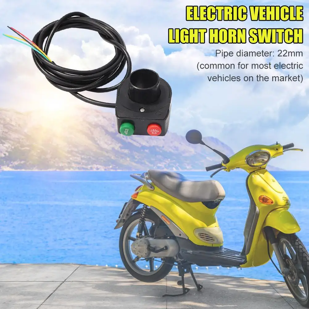 

E-Bike Headlight Taillight Horn Switch 2 in 1 Electric Bicycle Accessories