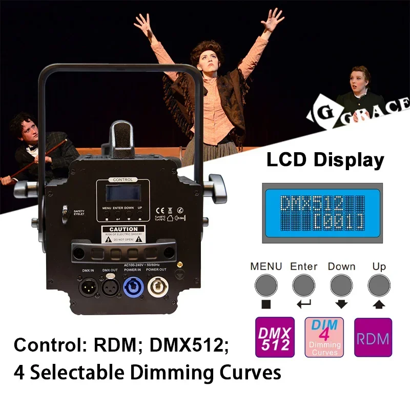 Igracelite 200W CRI 95 Prefocus LED Profile Light CCT 3200K/5600K PWM Mode Ellipsoidal LED Light