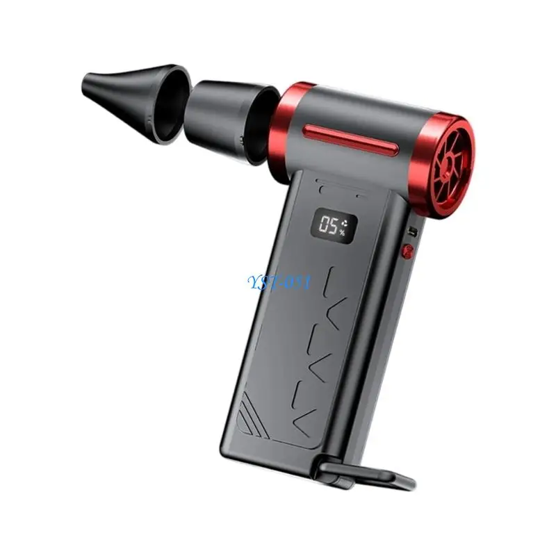 E15A Adjusted Speed Handheld Fan Turbos Mode 130000 RPM Motor LED Light Included