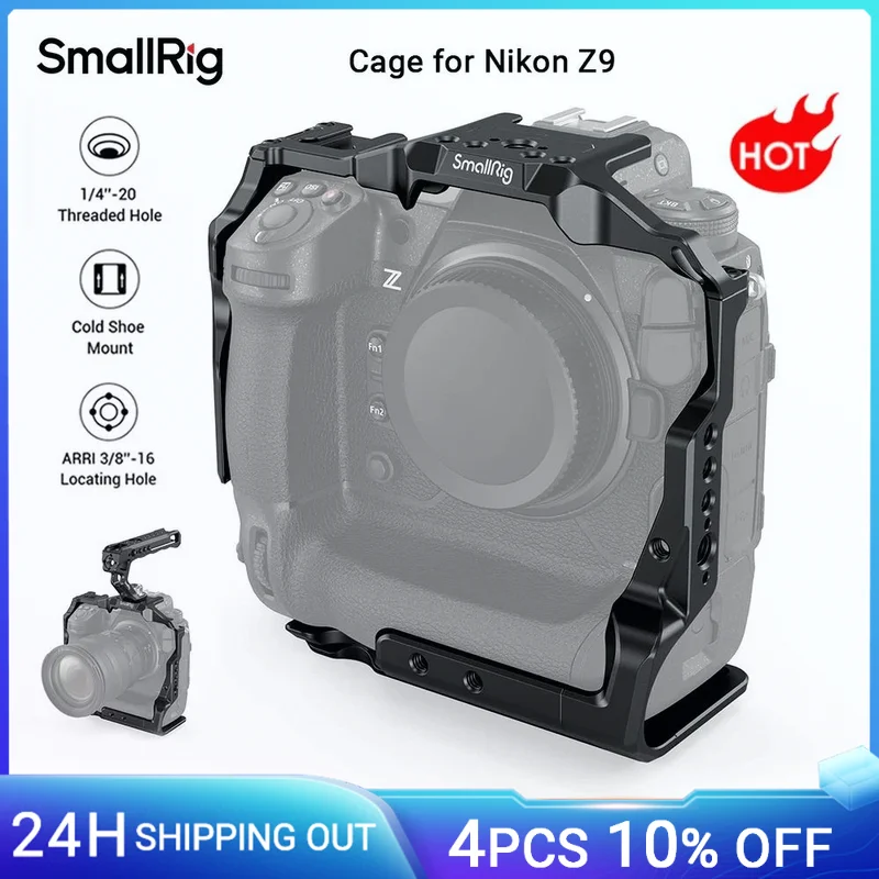 SmallRig Z9 Camera Cage for Nikon Z9 Aluminum Alloy Camera Video Cage Film Movie Making Cage with Shoe Mount -3195