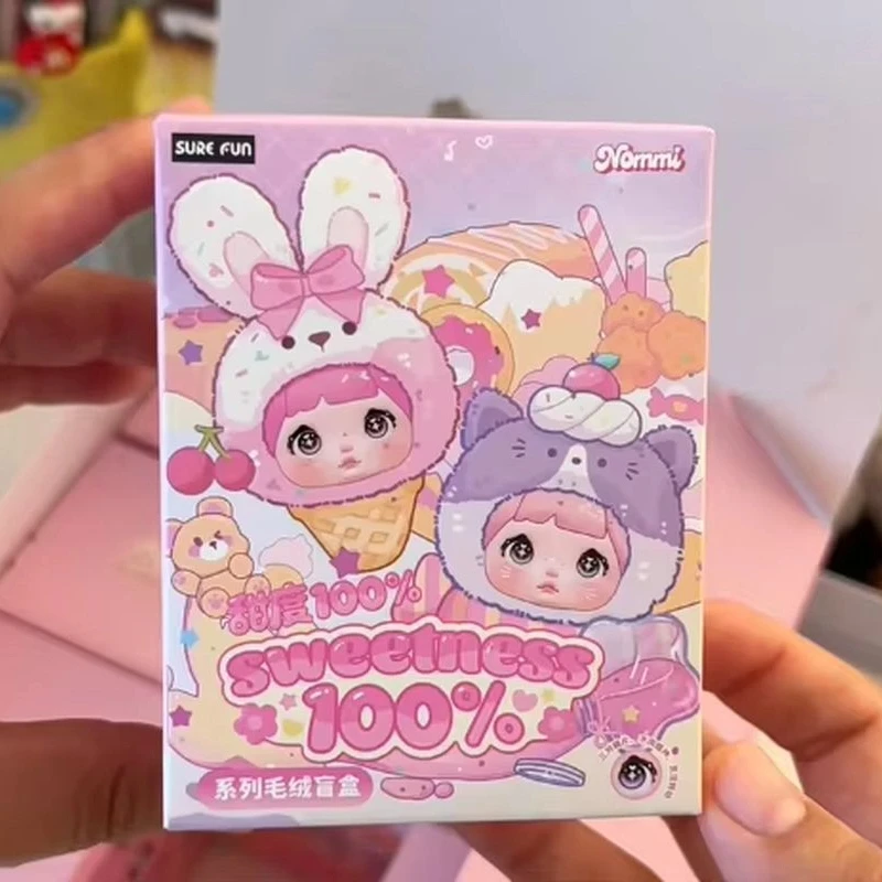 

Hot Cute Nommi Glutinous Rice Sweetness 100% Series Plush A Complete Set Blind Box Tide Play Kawaii Vinyl Doll Bag Pendant Gifts