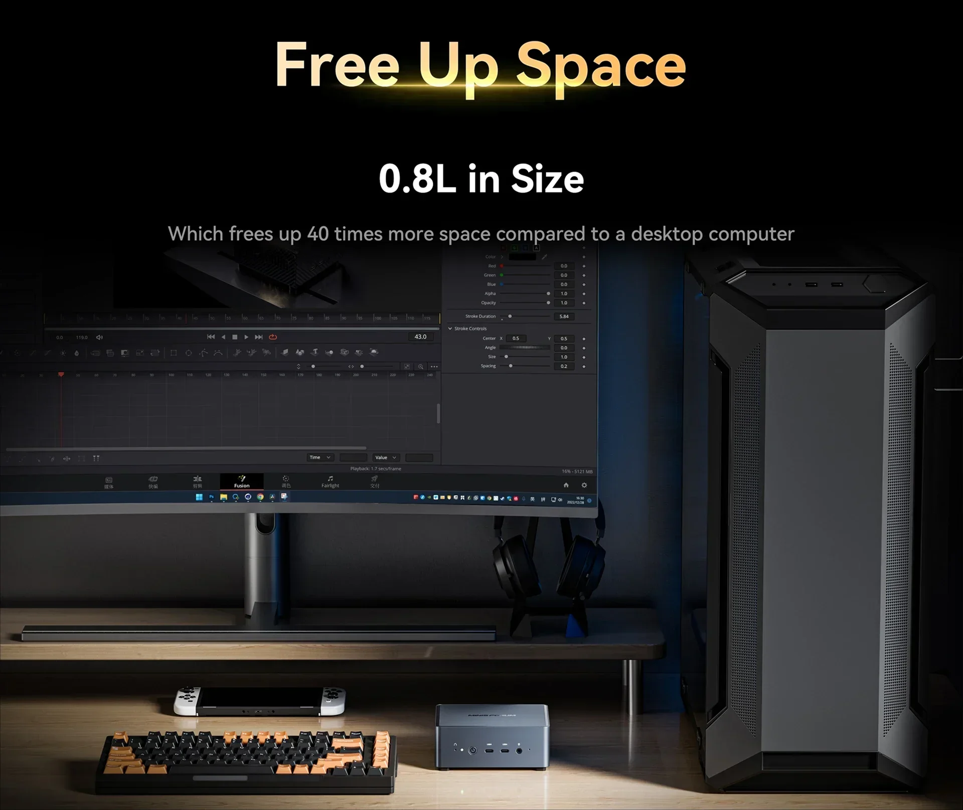 MINISFORUM UM790 Pro Ryzen 9 7940HS Gamer Mini PC Window 11 DDR5 16GB 500GB WiFi6E BT5.2 USB4.0 سطح المكتب جهاز كمبيوتر صغير ألعاب الكمبيوتر