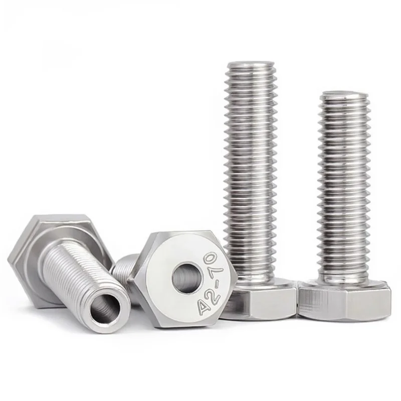 Śruba zewnętrzna sześciokątna pusta ze stali nierdzewnej 304, śruba pusta do maskowania, śruba z otworem przelotowym M4 M5 M6 M8 M10 M12 M14 M16 M18 M20