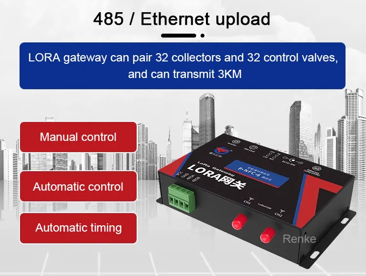 Renke Collect マルチLoRaセンサー 3km長距離無線LoRaゲートウェイ イーサネットRS485アップロード付き