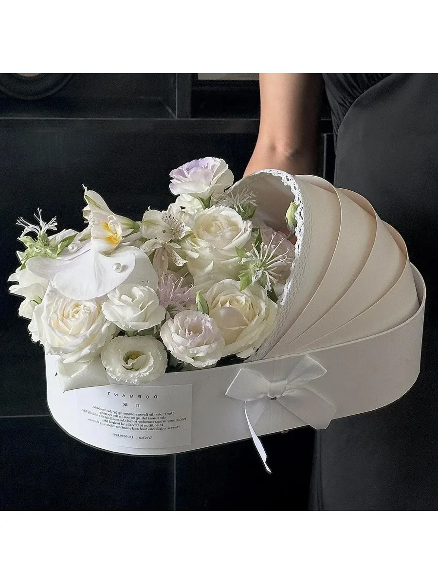 Wiegenförmige Geschenkbox für Ostern & Babyparty, Hochzeit Geburtstagsfeier Gastgeschenk, Blumen Süßigkeiten Souvenir Korb Verpackungsbox Tasche