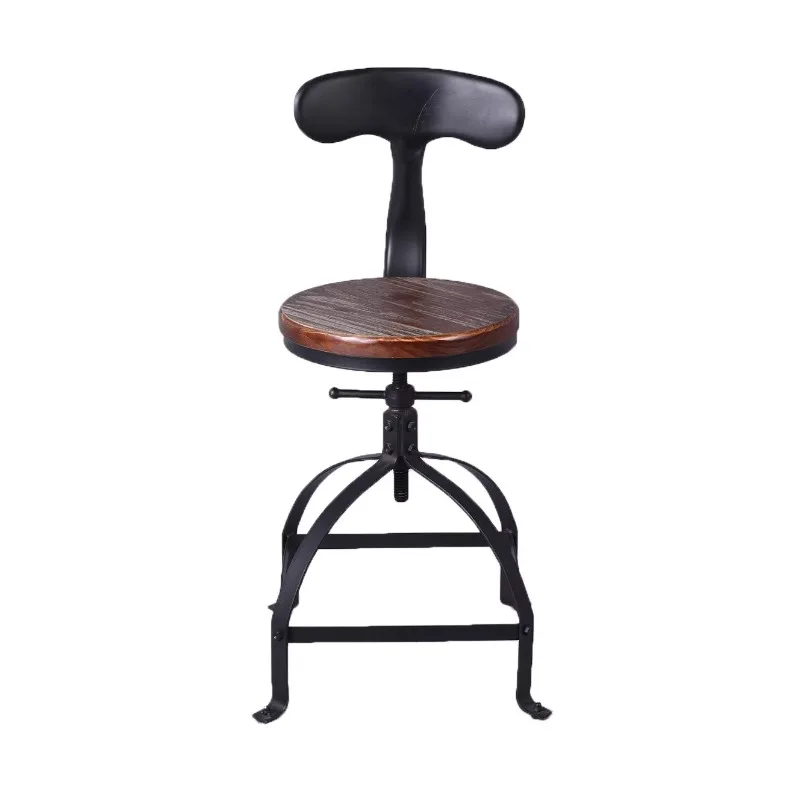 

Height adjustable stable commercial metal rotating rod stool