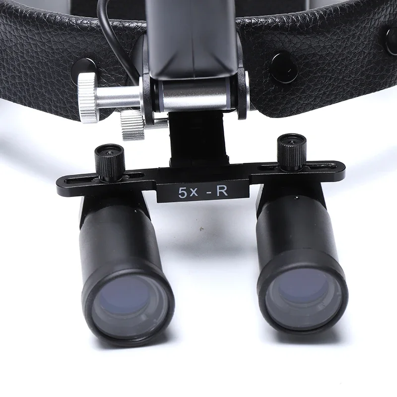 ENT den tal LED Head Light Lamp for Binocular Loupes Brightness Spot Ajustable Surgical Headlight with 4X/5X/6X Loupes