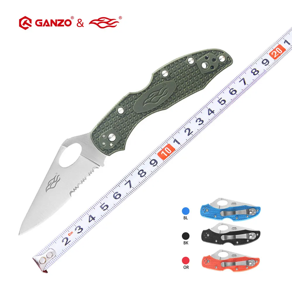 Ganzo G759MS F759MS FBknife Sawtooth Partially Serrated 440C Blade Pocket Folding Knife Survival Outdoor Camping Tool