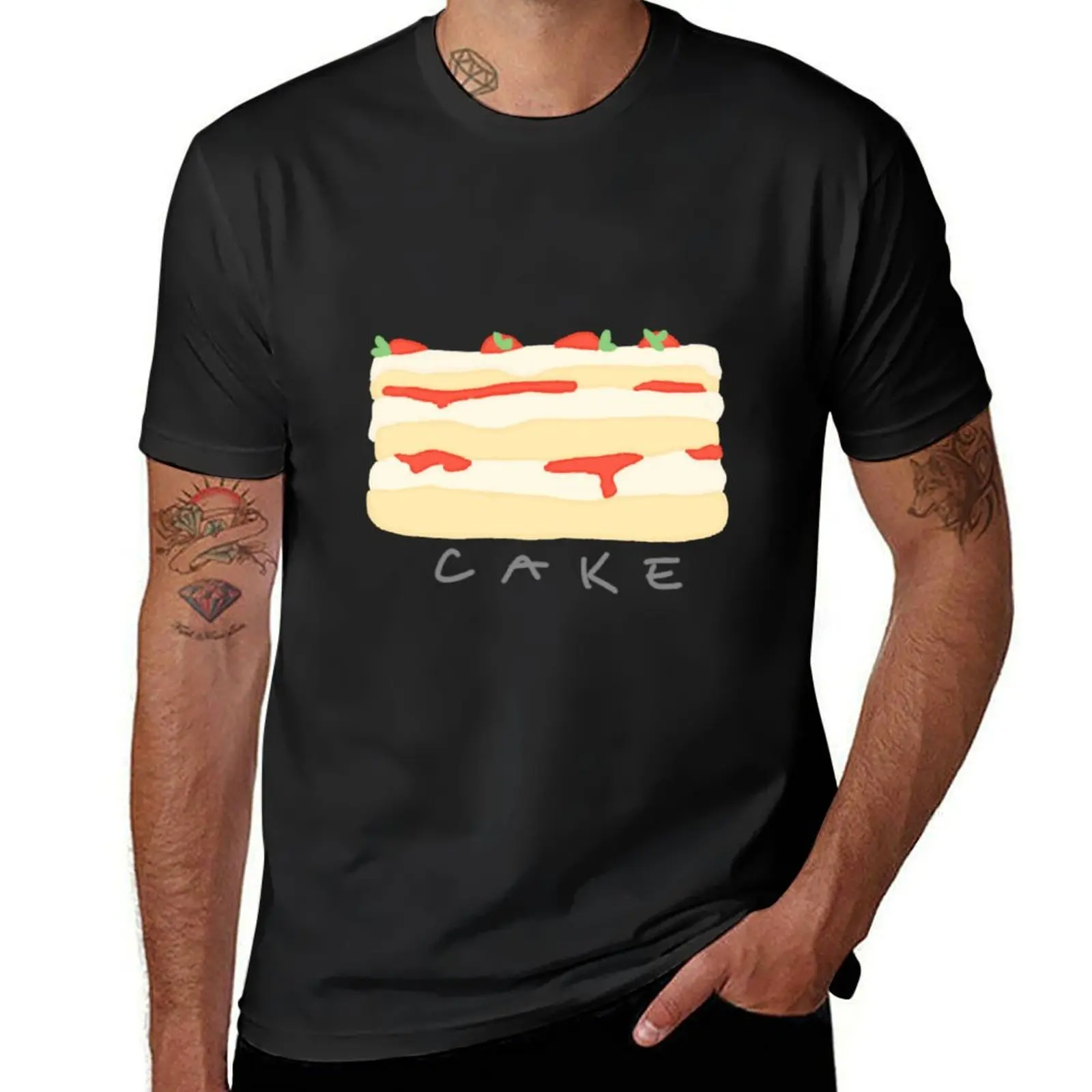 cake T-Shirt sports fans aesthetic clothes vintage clothes plain black t shirts men