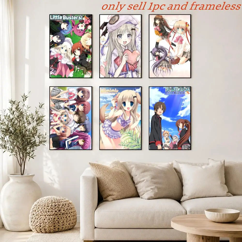 Cartoon Galgame Game L-Little Busters! Poster Aesthetic Painting Wall Art Poster Home Bedroom Living Room Decor