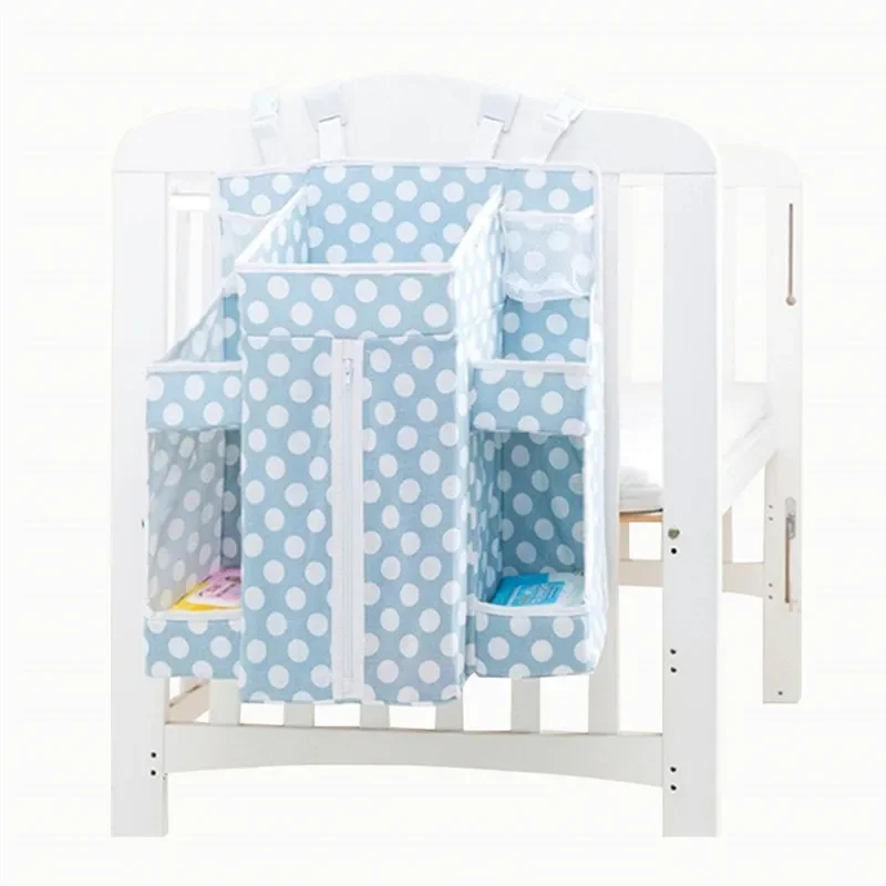 Brand New Baby Cot Bed Hanging Storage Bag Crib cot Organizer Storage Bag Toy Diaper Pocket for Crib Bedding Set Crib Organizer